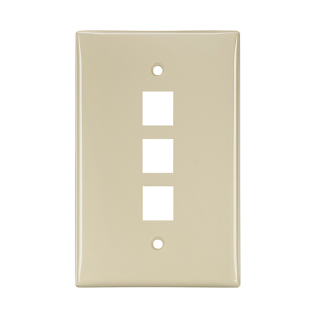 LEVITON Number of Gangs: 1 High-Impact Nylon, Smooth Finish, Ivory 41091-3IN